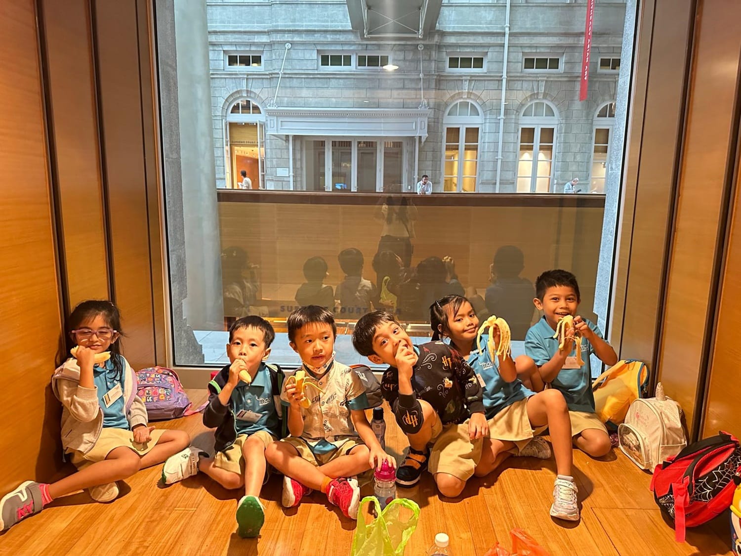 Fuelling up during snack time before our exploration.