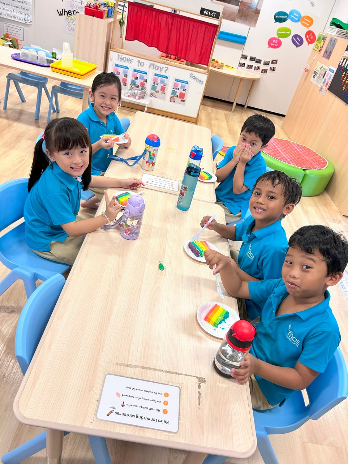 Other activities the children participated in included enjoying a rainbow cake during snack time and conducting an experiment to create their own rainbows using paper towels and paints. They also watched True: Rainbow Rescue, which taught them valuable lessons on perseverance, innovation and appreciation!