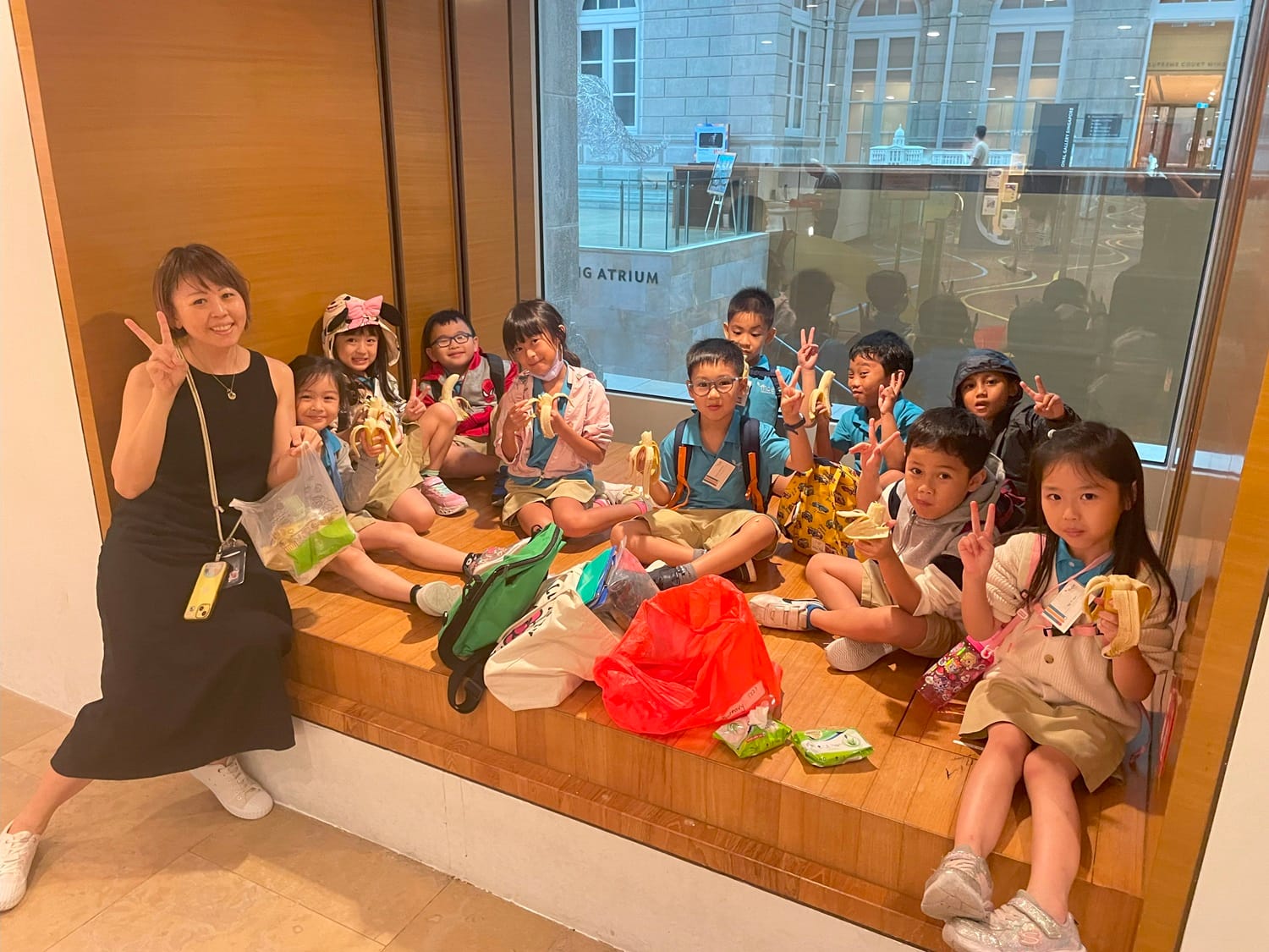 Fuelling up during snack time before our exploration.