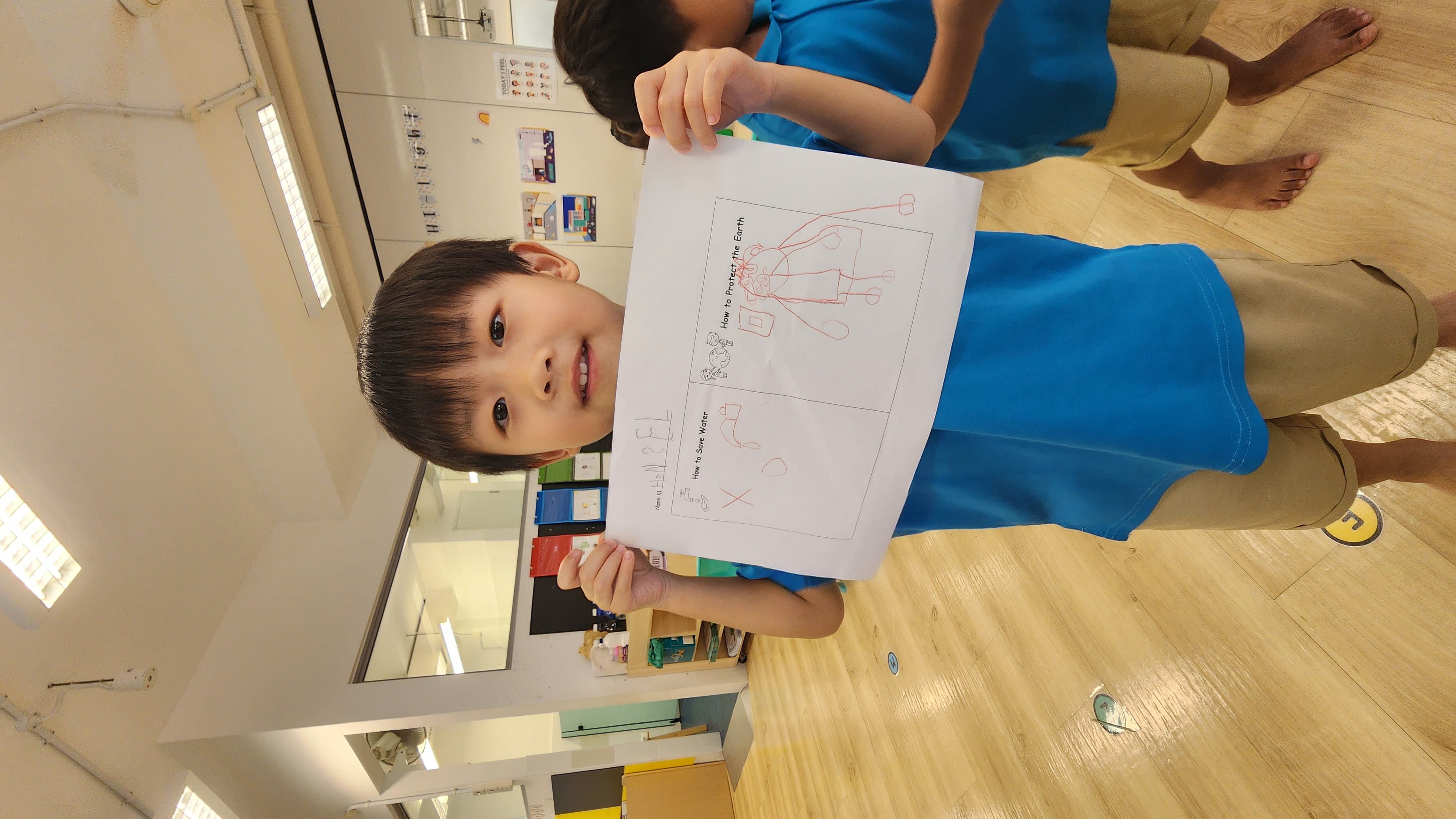 To further reflect on what they had learned, students took part in a creative activity where they drew pictures and wrote about the different ways they could help save water and care for our Earth. These reflections served as a personal commitment to being more mindful stewards of the planet.