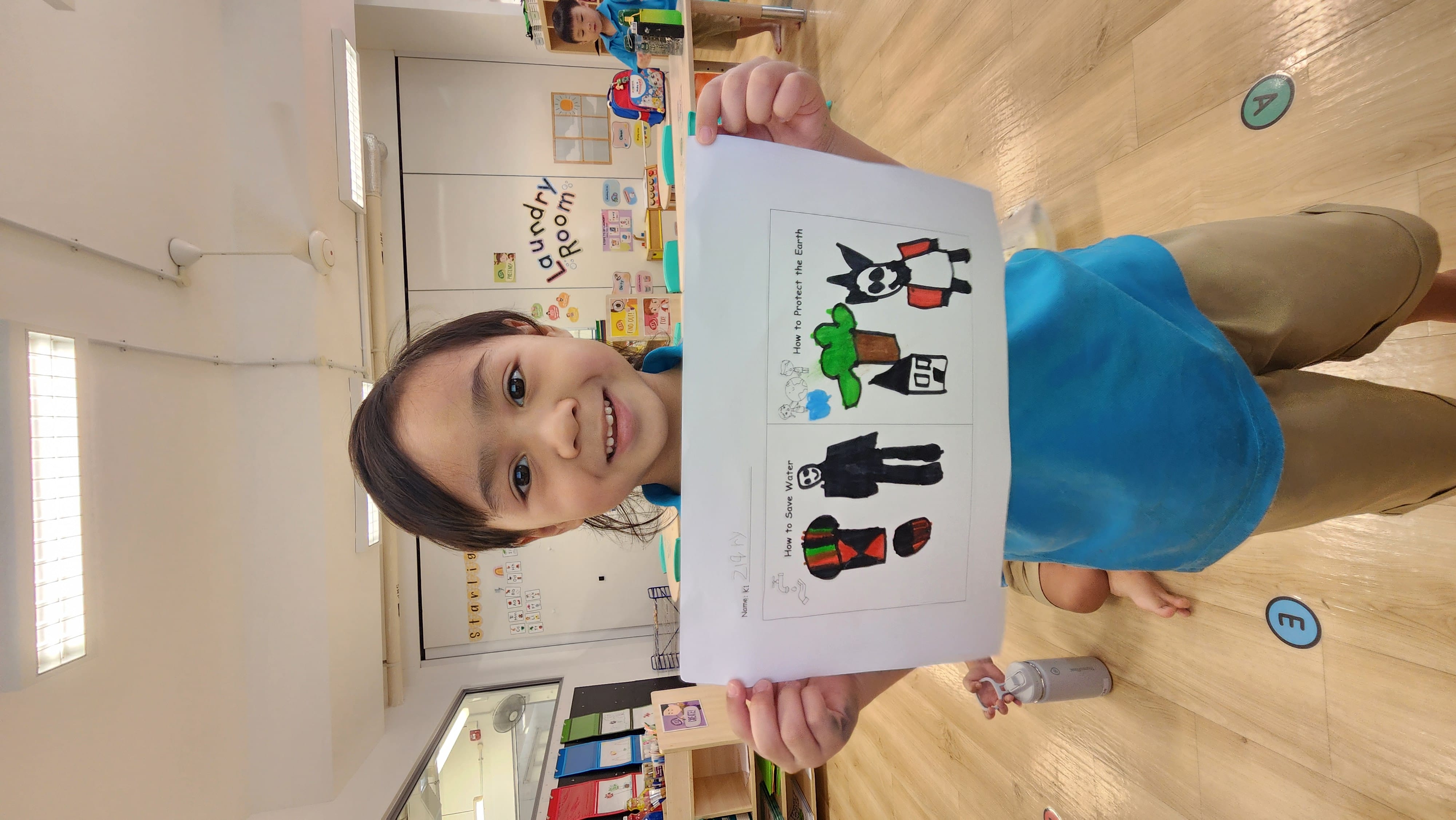 To further reflect on what they had learned, students took part in a creative activity where they drew pictures and wrote about the different ways they could help save water and care for our Earth. These reflections served as a personal commitment to being more mindful stewards of the planet.