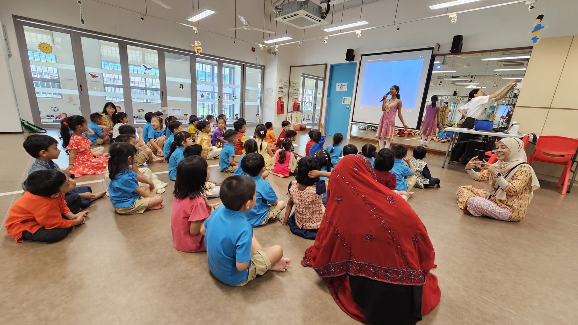Our school marked the joyous festival of Deepavali with a vibrant celebration that brought together dance, art, games, and food, sparking curiosity and appreciation for Indian culture among our young learners.