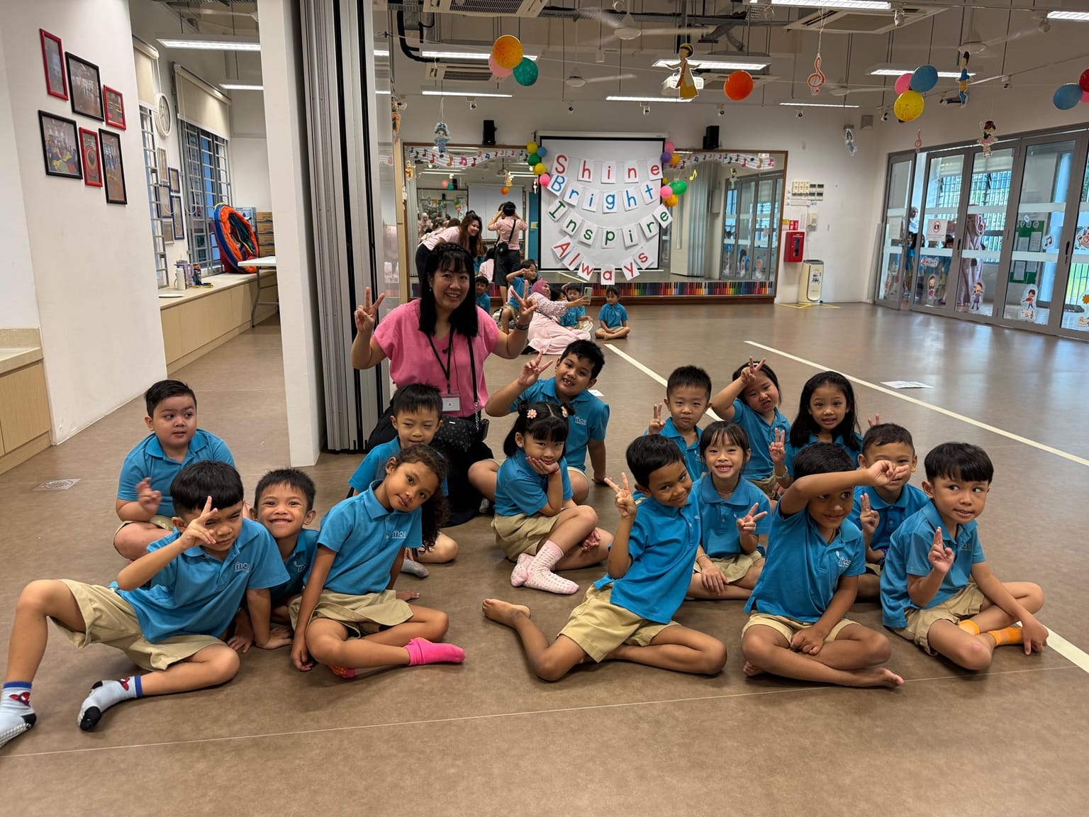 The Teachers’ Day celebration was a joyful occasion that celebrated the special bond between teachers and children. It was a day filled with appreciation, laughter, and togetherness, as the class came together to express gratitude and capture heartwarming memories through a cheerful group photo.