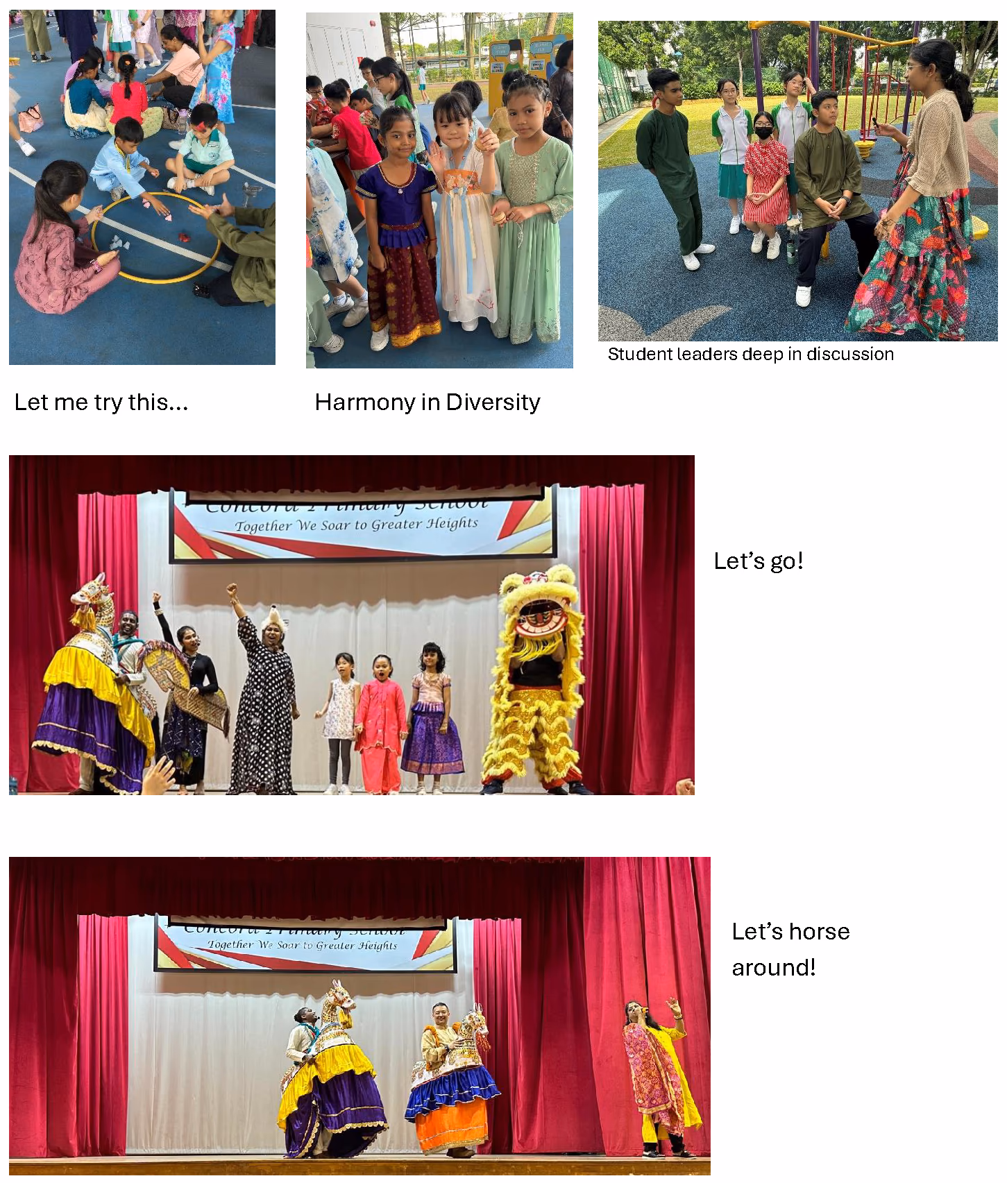 Racial Harmony Day commemoration with a concert.