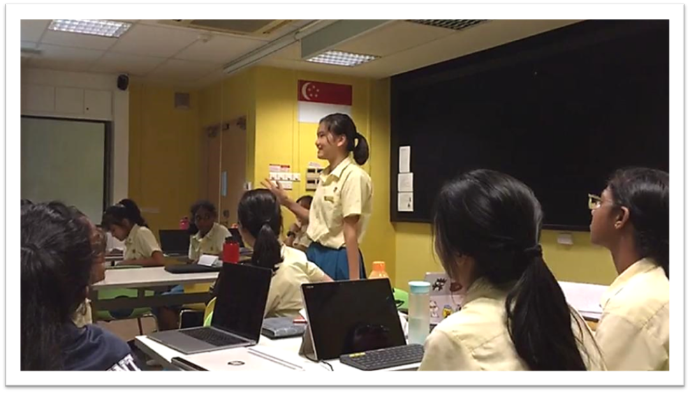 Secondary Three Students debating on national issues