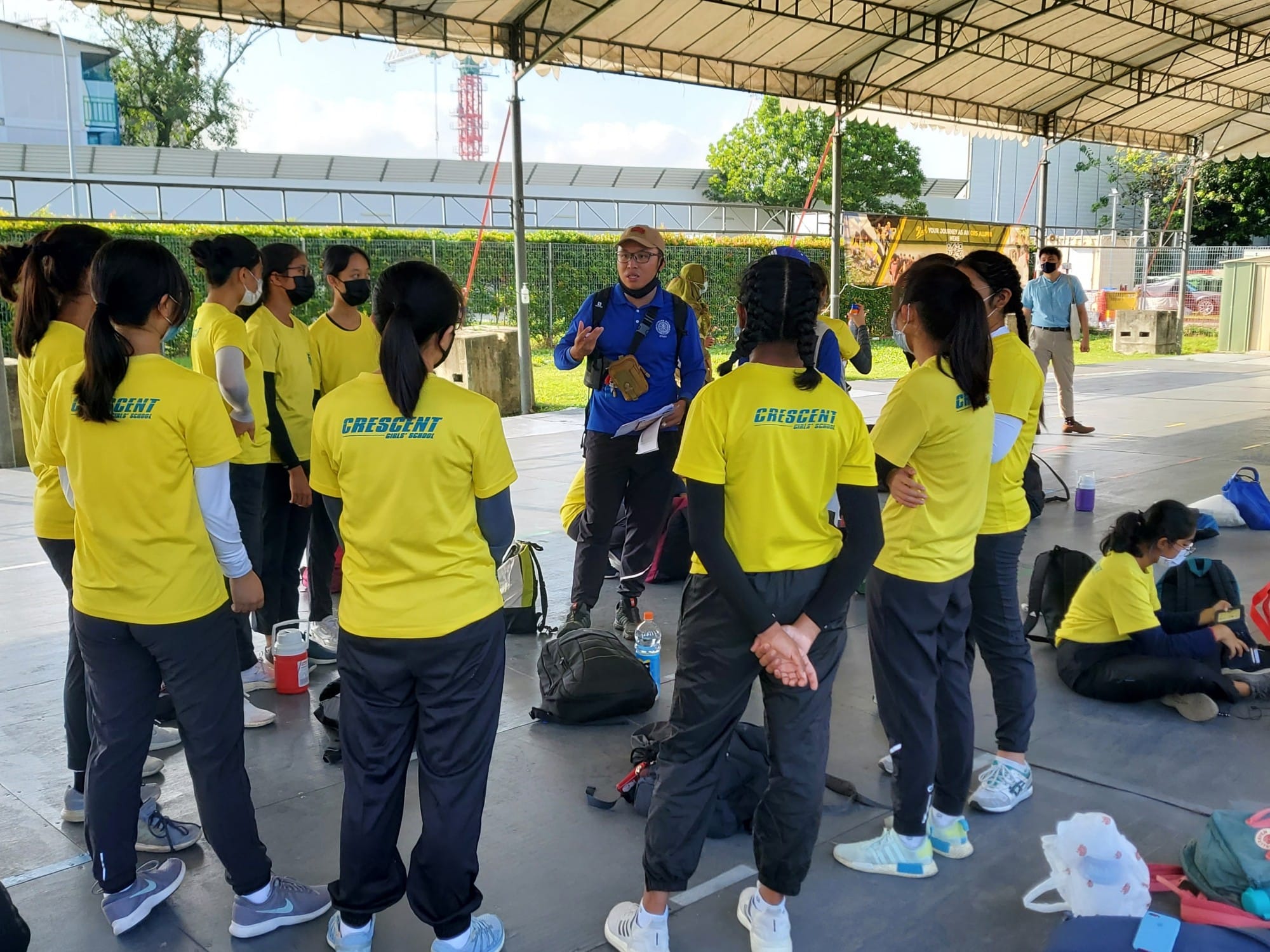 Students in mask gathering to get more instruction during OBS camp