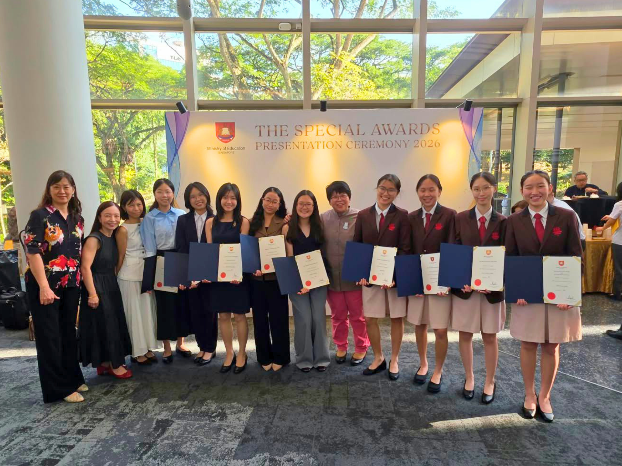 Group Photo of Award Recipients from Nanyang Girls High School