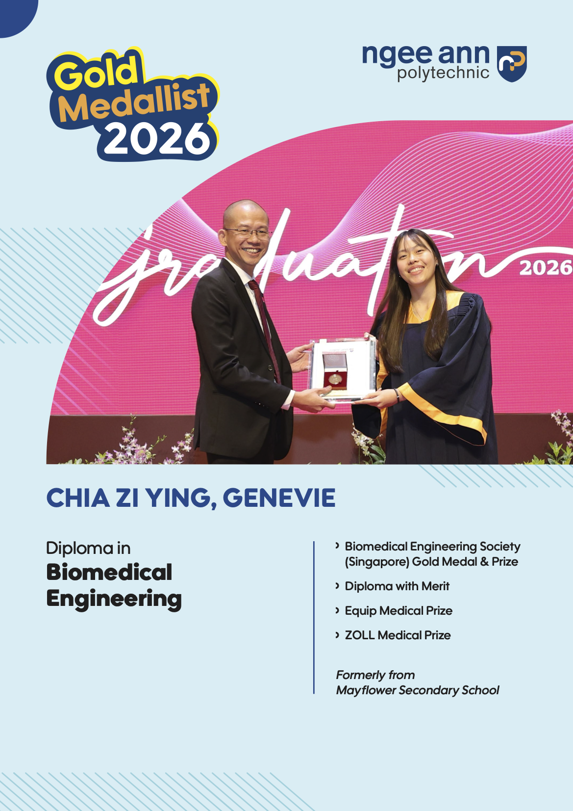Chia Yi Zing, Genevie receiving awards