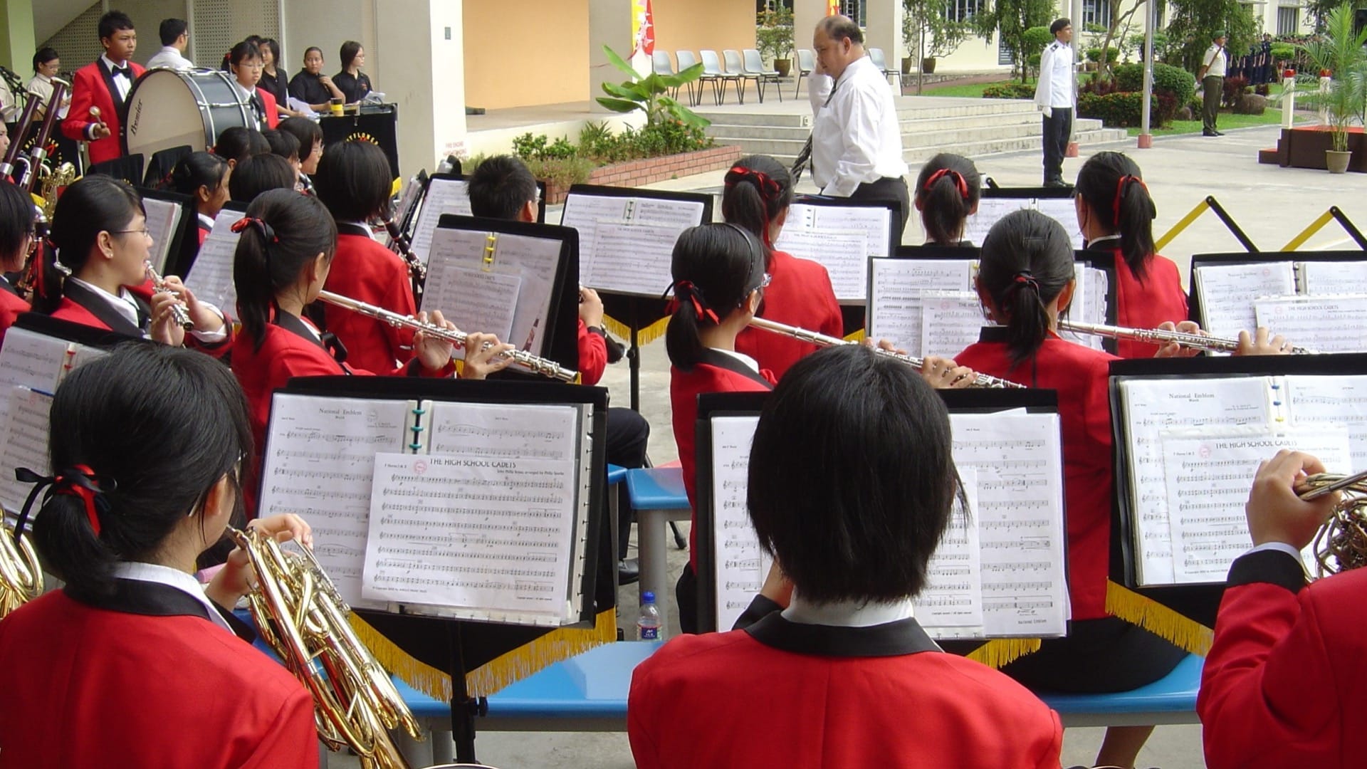 Band performance at the school parade square