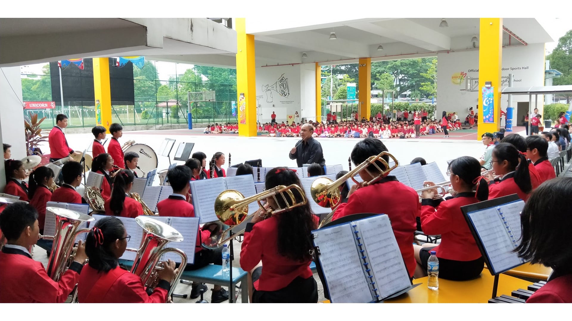 Band performance at the parade square during national day parade