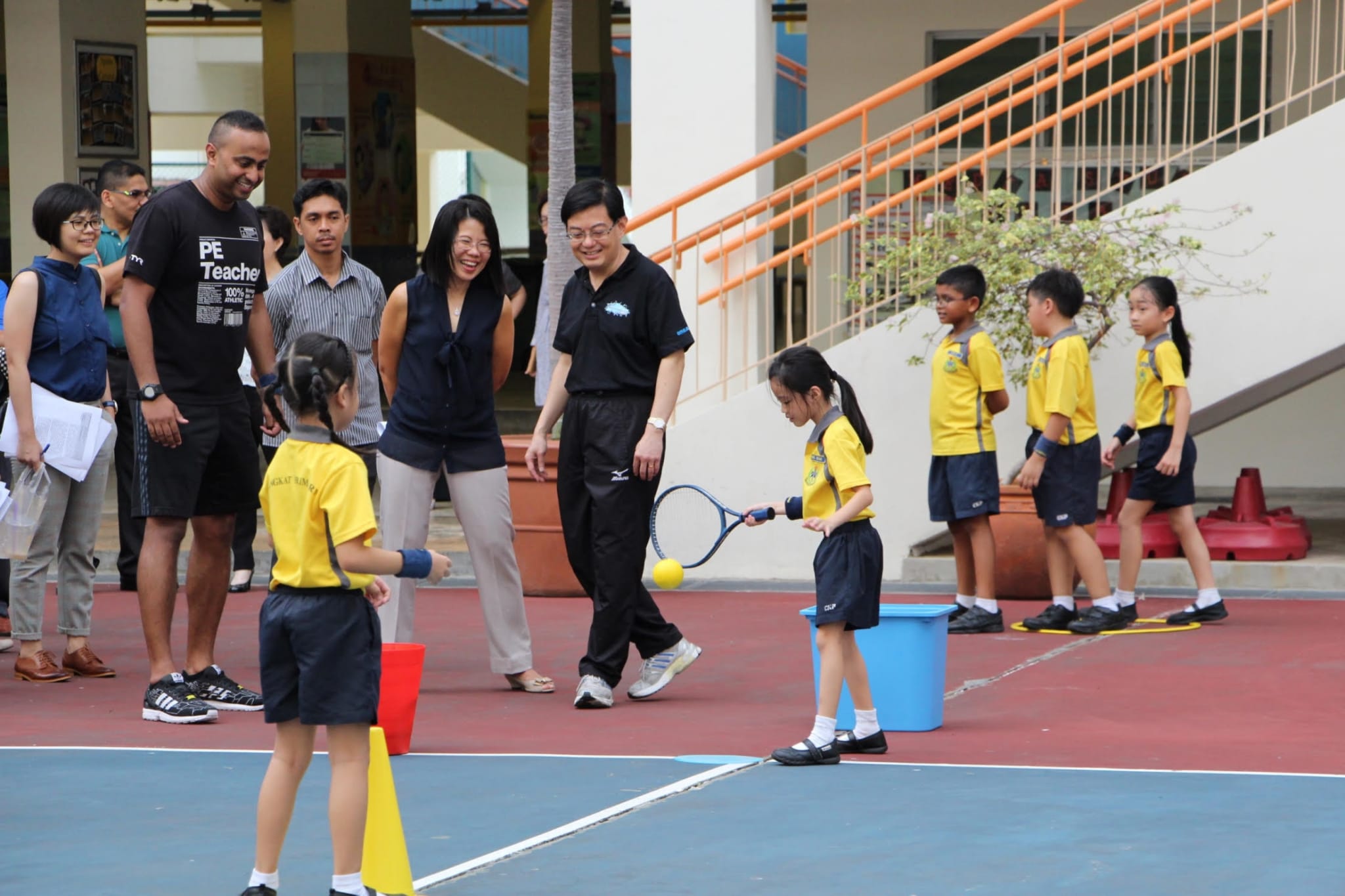 Then Minister for Education, Mr Heng Swee Keat, visited CKPS in 2015 to find out more about SOAR@CKPS,  which promotes lifelong love for sports and increases participation in outdoor activities.