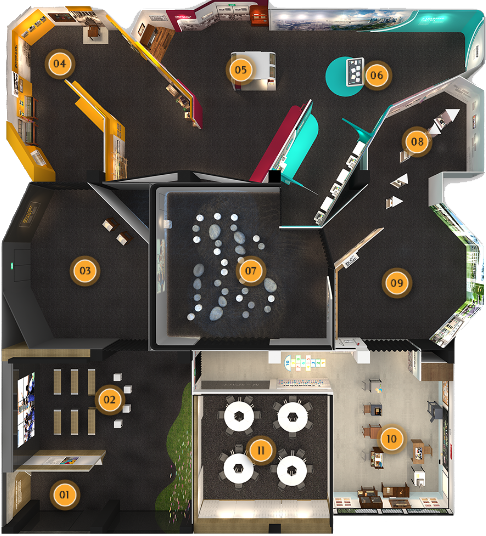 Floor plan of MOE Heritage Centre's gallery.
