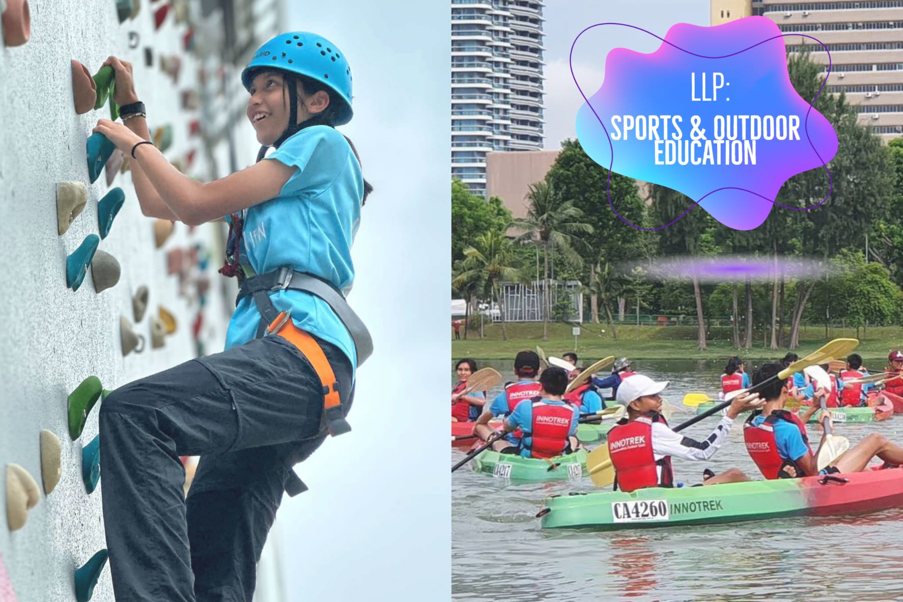 Through our LLP, which is Sports & Outdoor Education, students take part in exciting activities like rock climbing and kayaking to develop resilience and confidence.