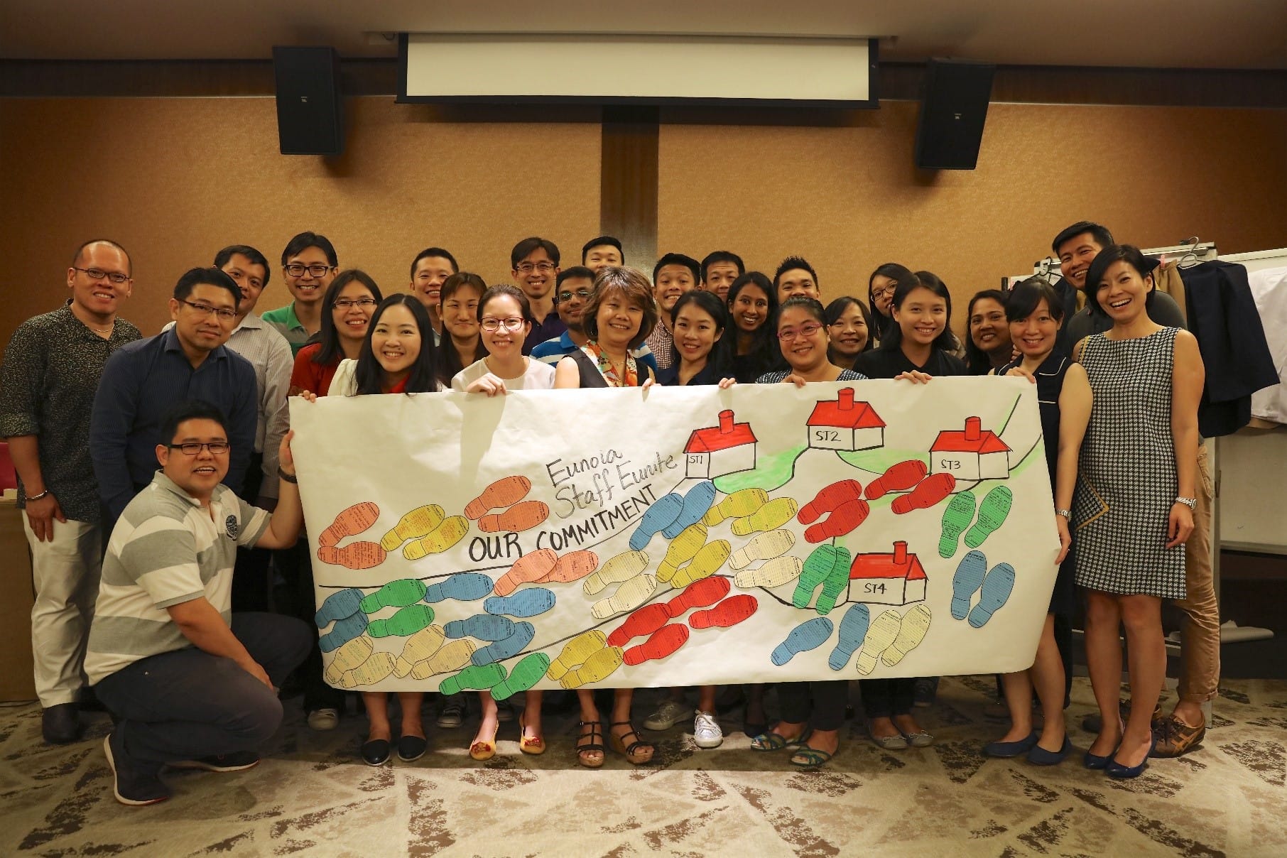 The founding team of Eunoia Junior College at their first staff retreat (2016).