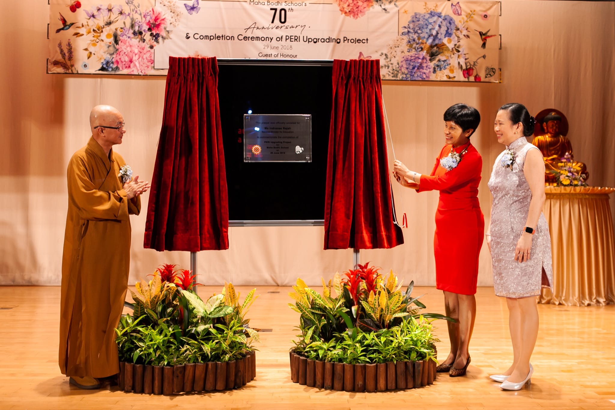 70th Anniversary and Completion Ceremony of PERI Upgrading Project held on 29 June 2018 with our GOH Ms Indranee Rajah, Second Minister for Education.