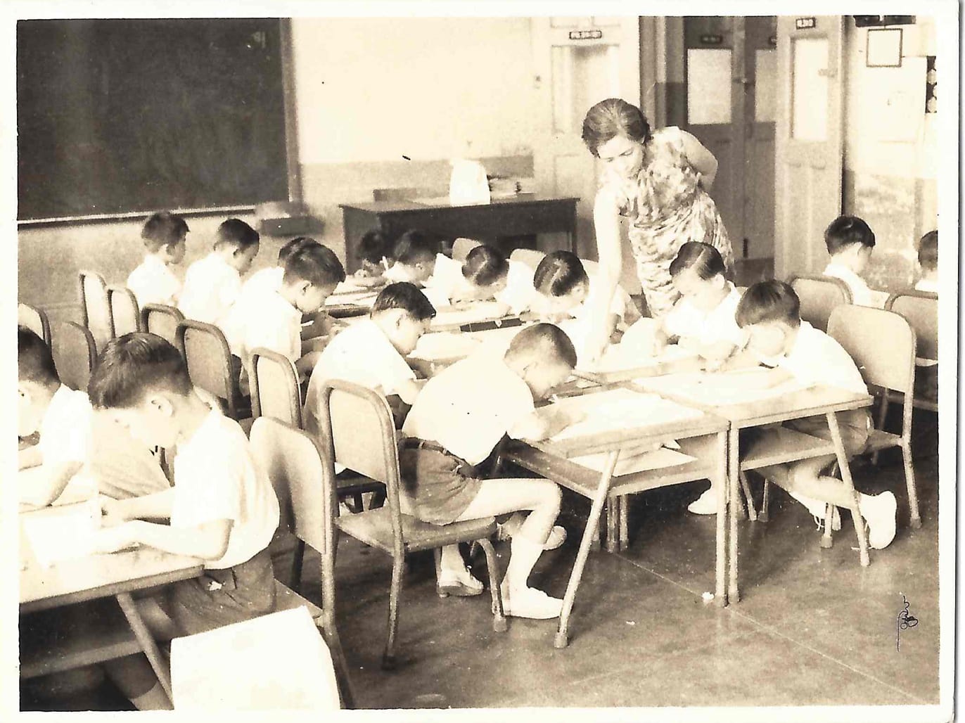 An interesting moment of teaching and learning back in the old days-so similar yet so different to present times!