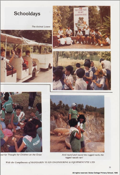 School excursions at Swiss Cottage Primary School. Source: Swiss Cottage Primary School Magazine 1992.