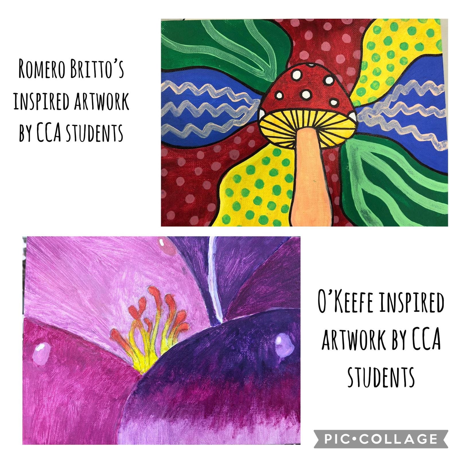 Art pieces by students