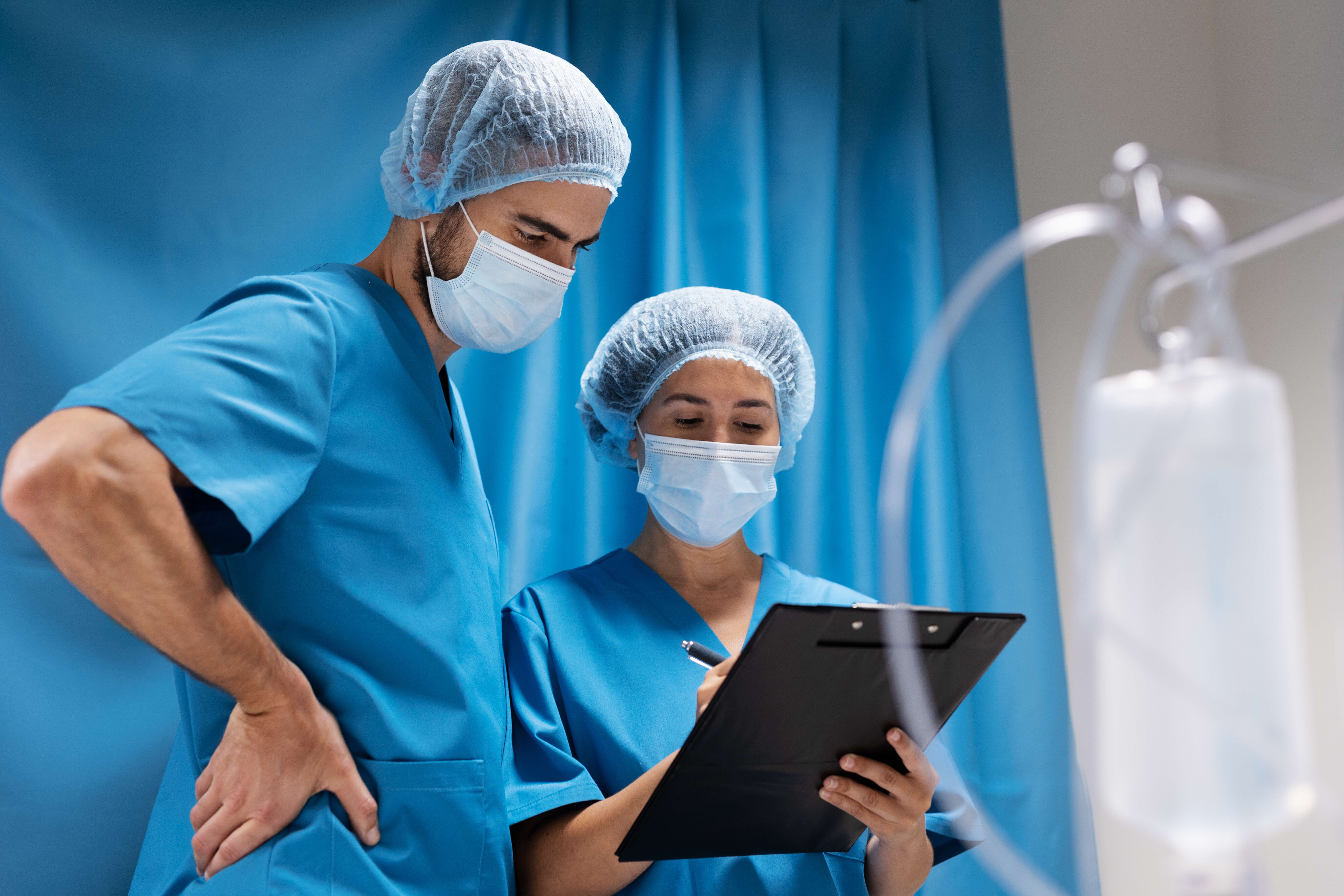 Nurses with face masks