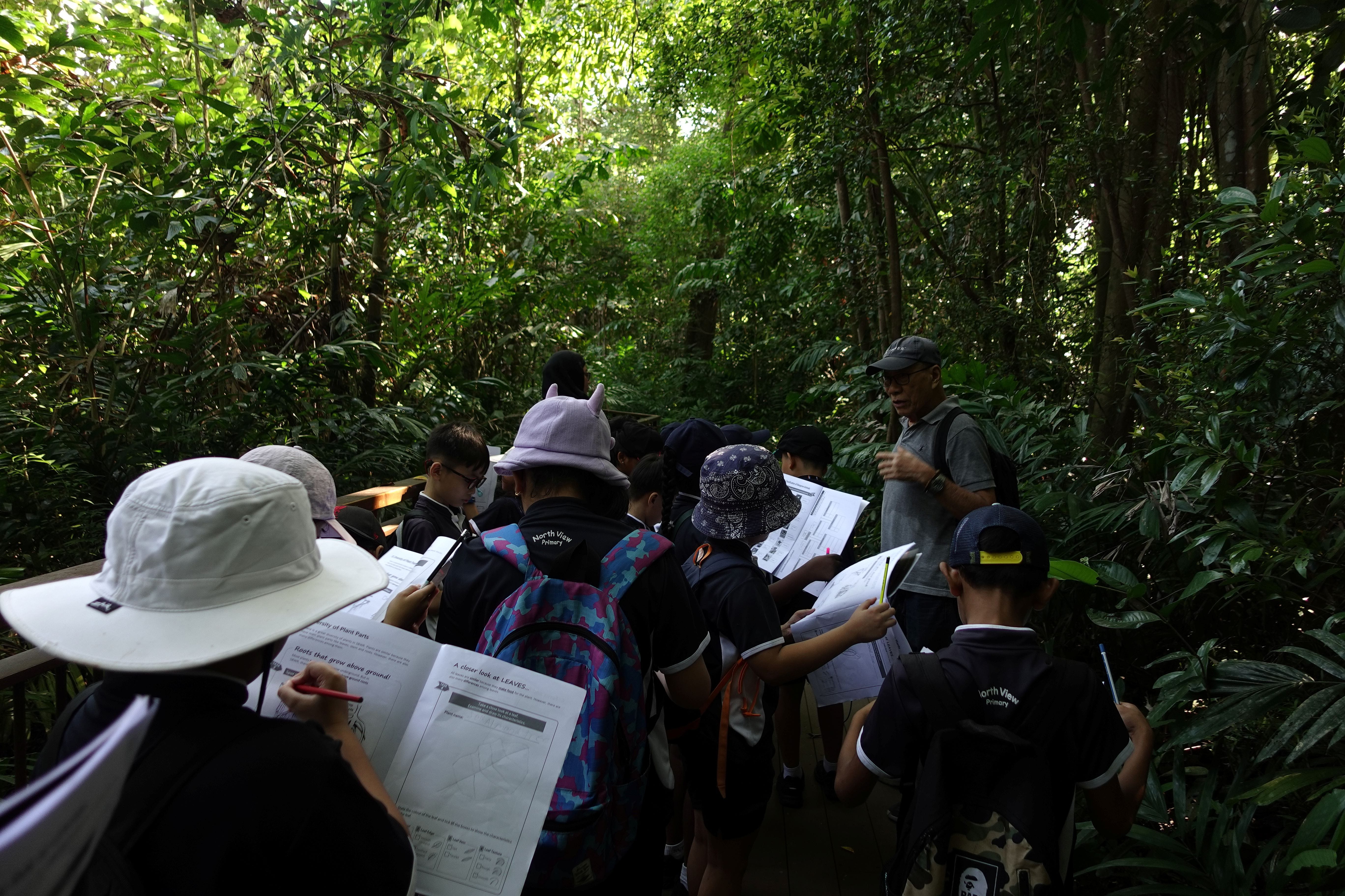 Students on learning journey to sungei buloh