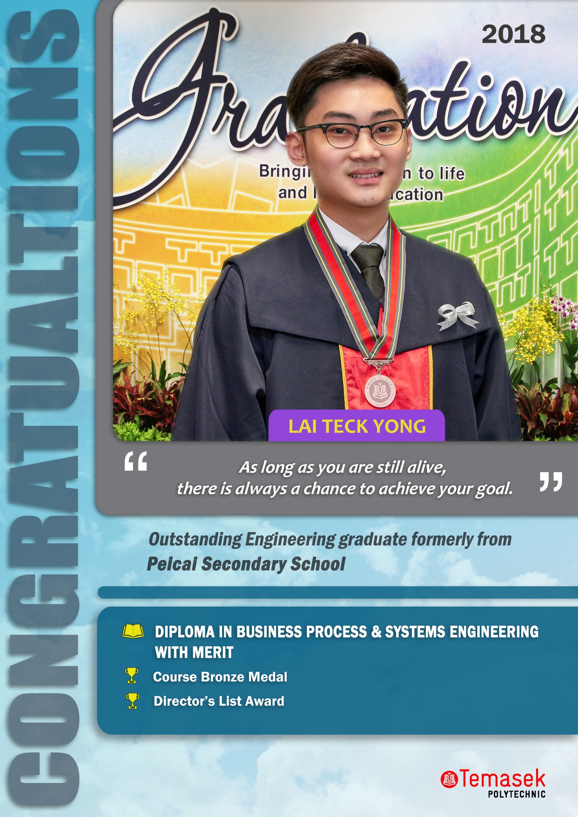 Lai Teck Yong (Class of 2015) achievement