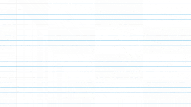 Blank lined notebook paper with faint blue horizontal lines and a red vertical margin line on the left.