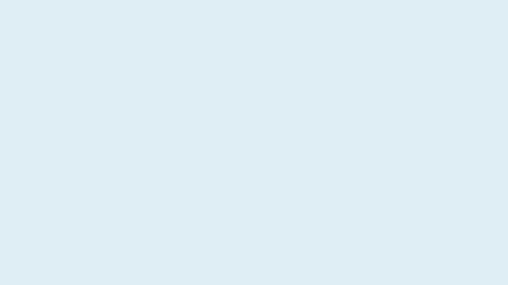 Light blue gradient background, brighter in the center and darker toward the edges.