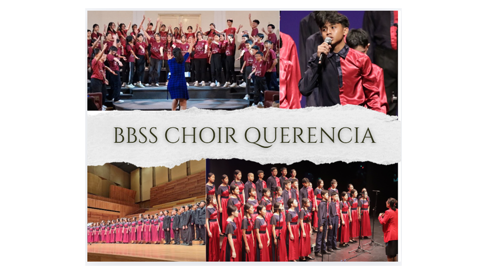 A photo collage of Choir students performances.