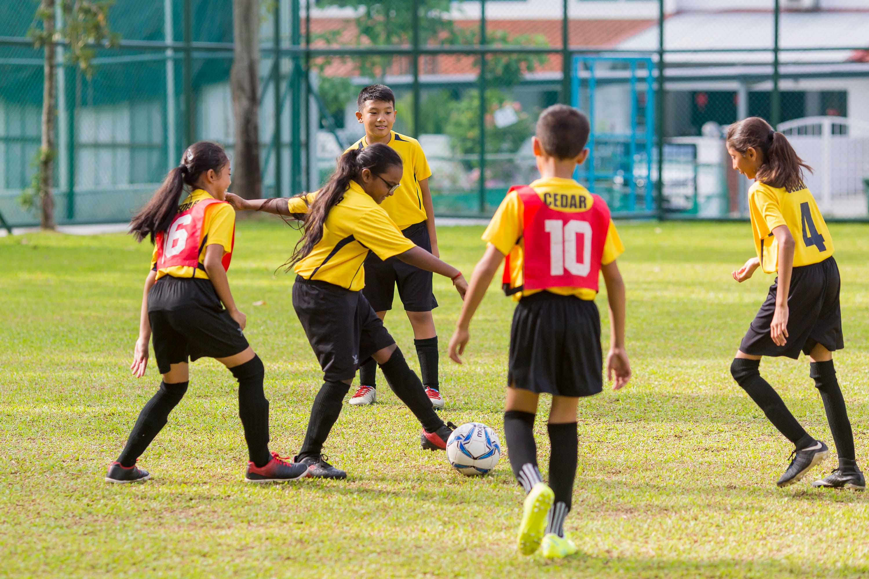 Picture of students participate in Football activities. 