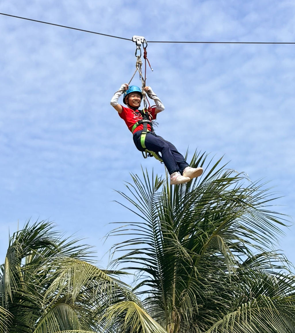 Ziplining activity