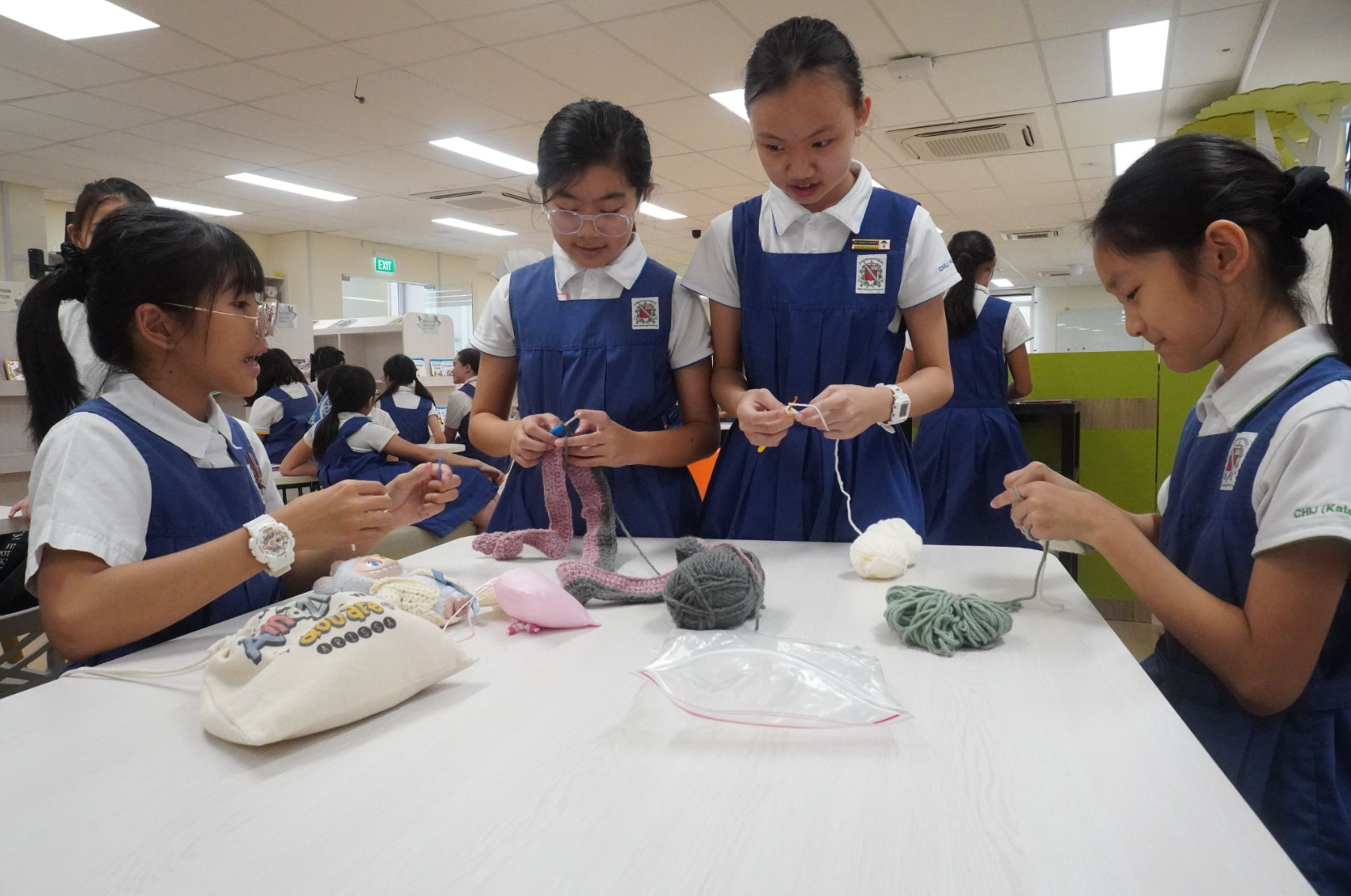 Unleash your creativity by crocheting at our makerspace,  where inspiration and supplies await you!