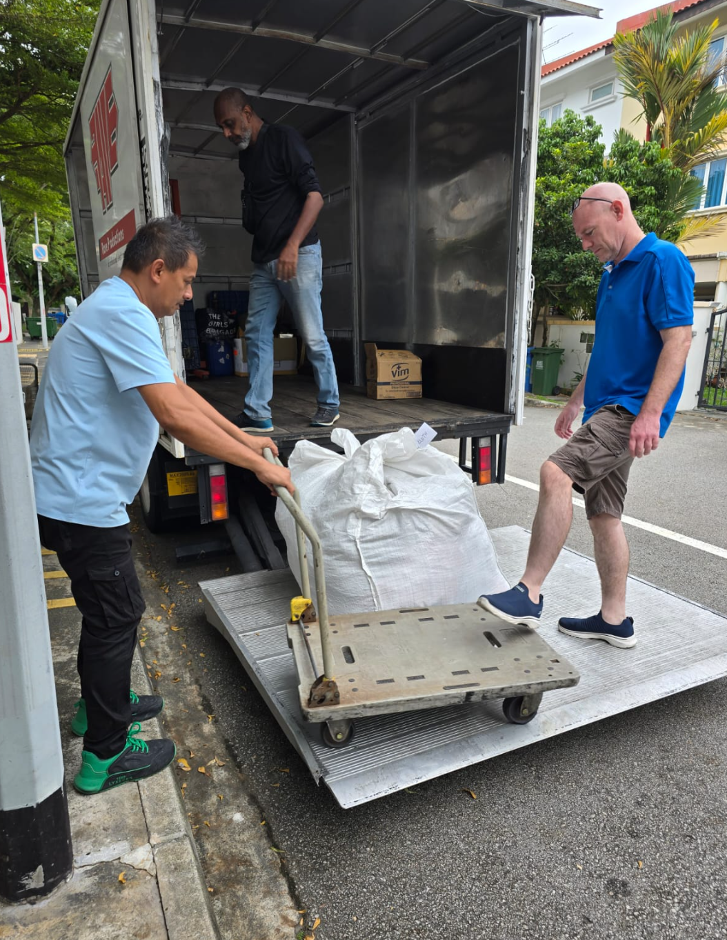 Recycling company collecting items