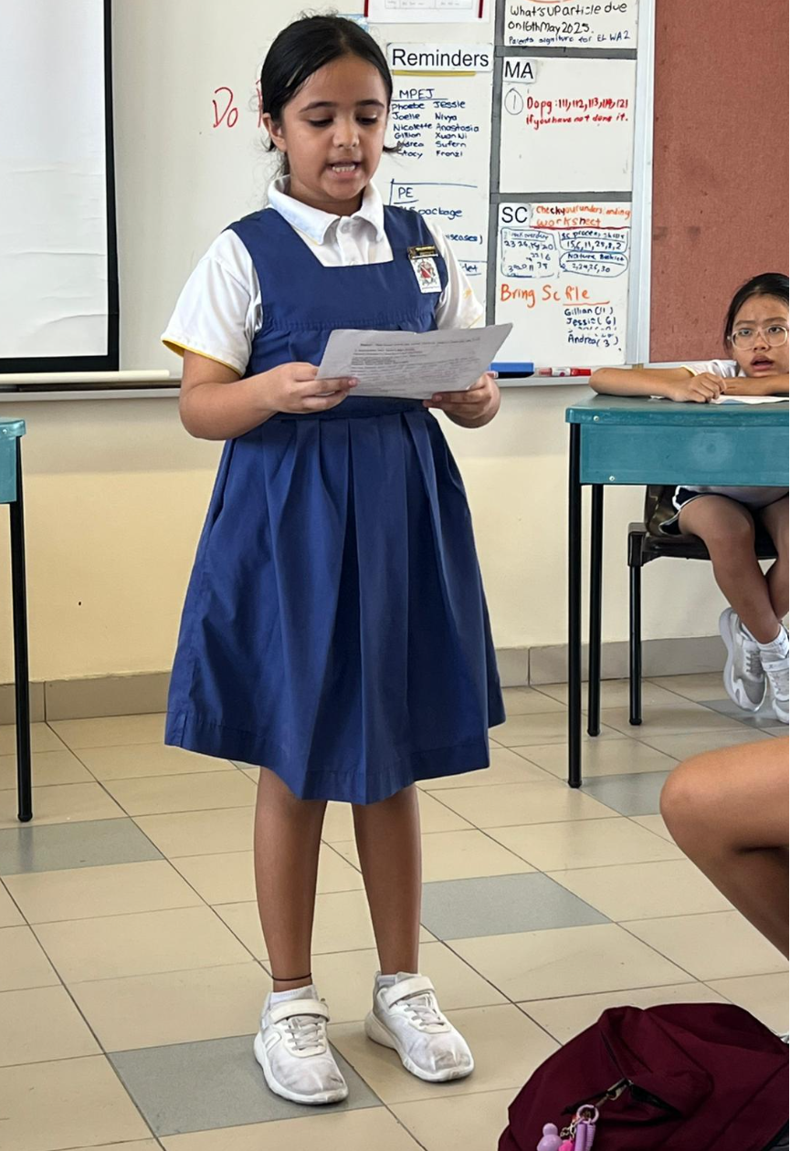 Presenting in classroom