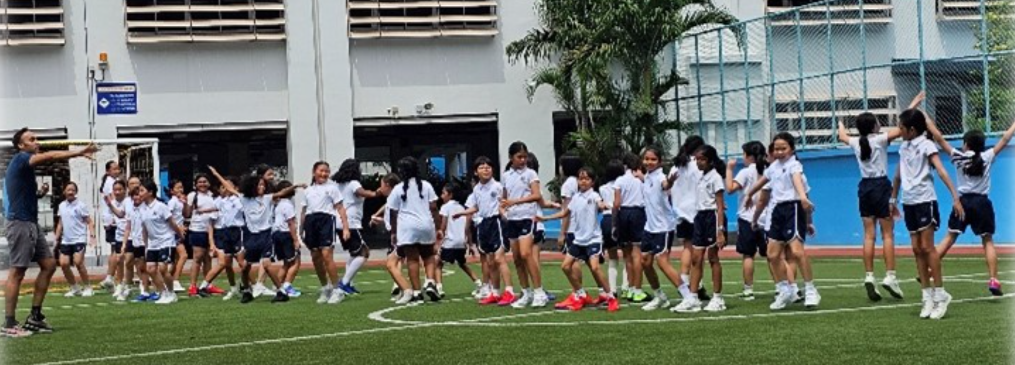 Football training in progress