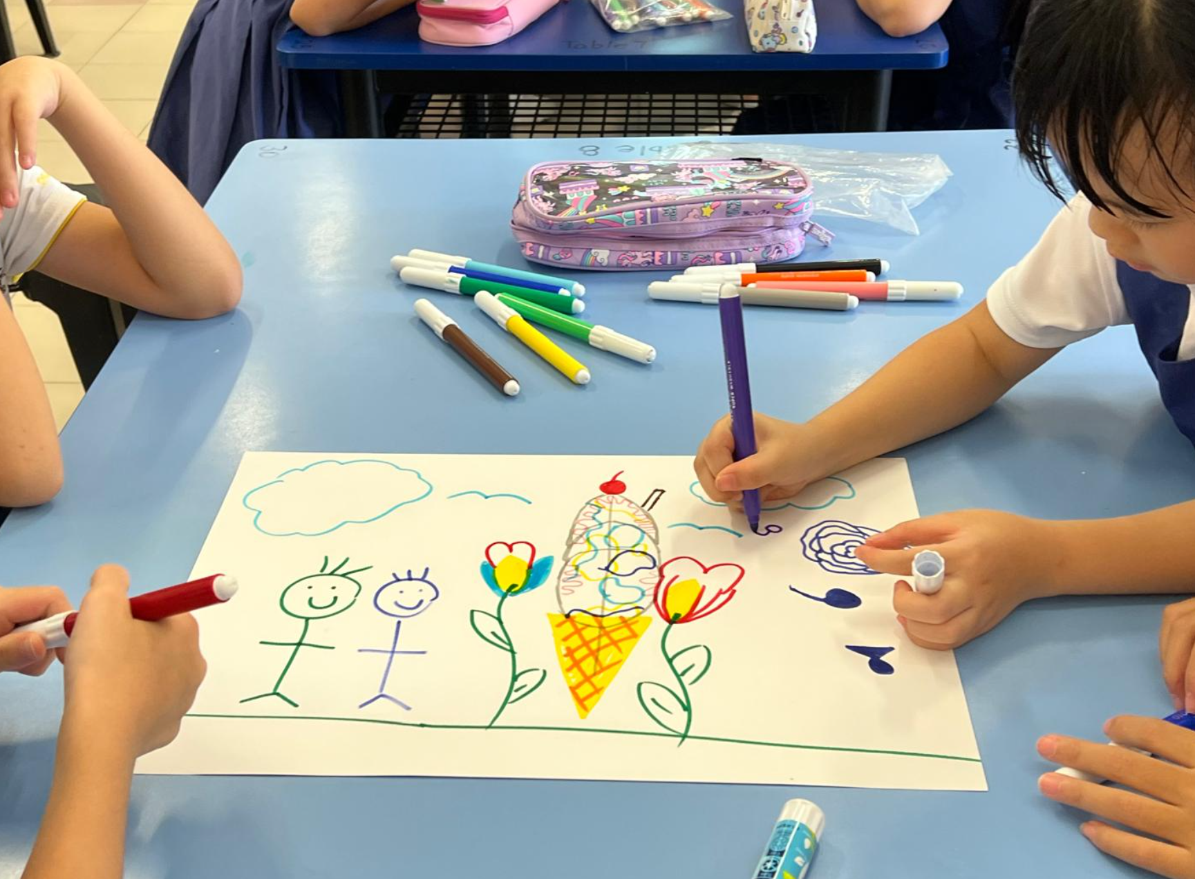 Colouring activity during Art Club CCA