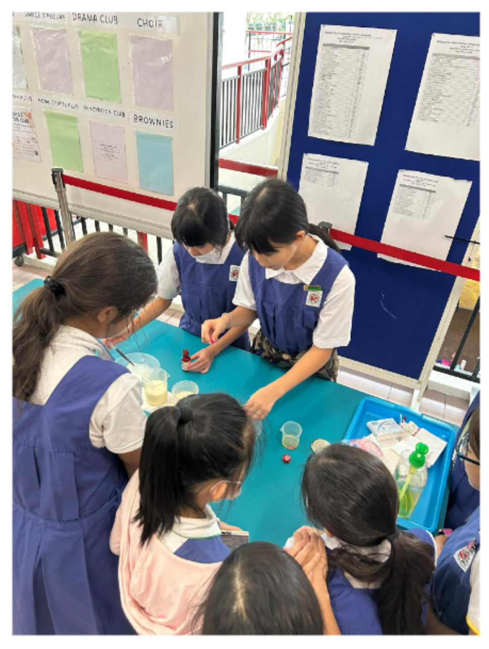 Students showcasing their Science experiments to fellow students