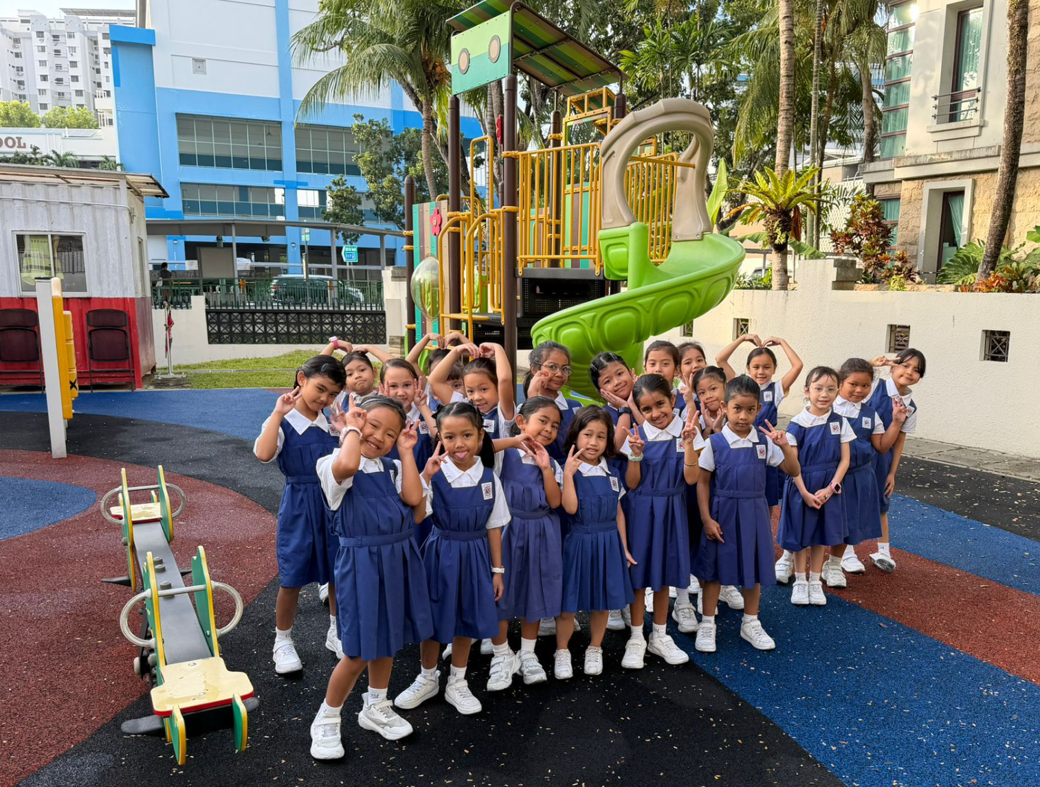 IJ girls at school playground
