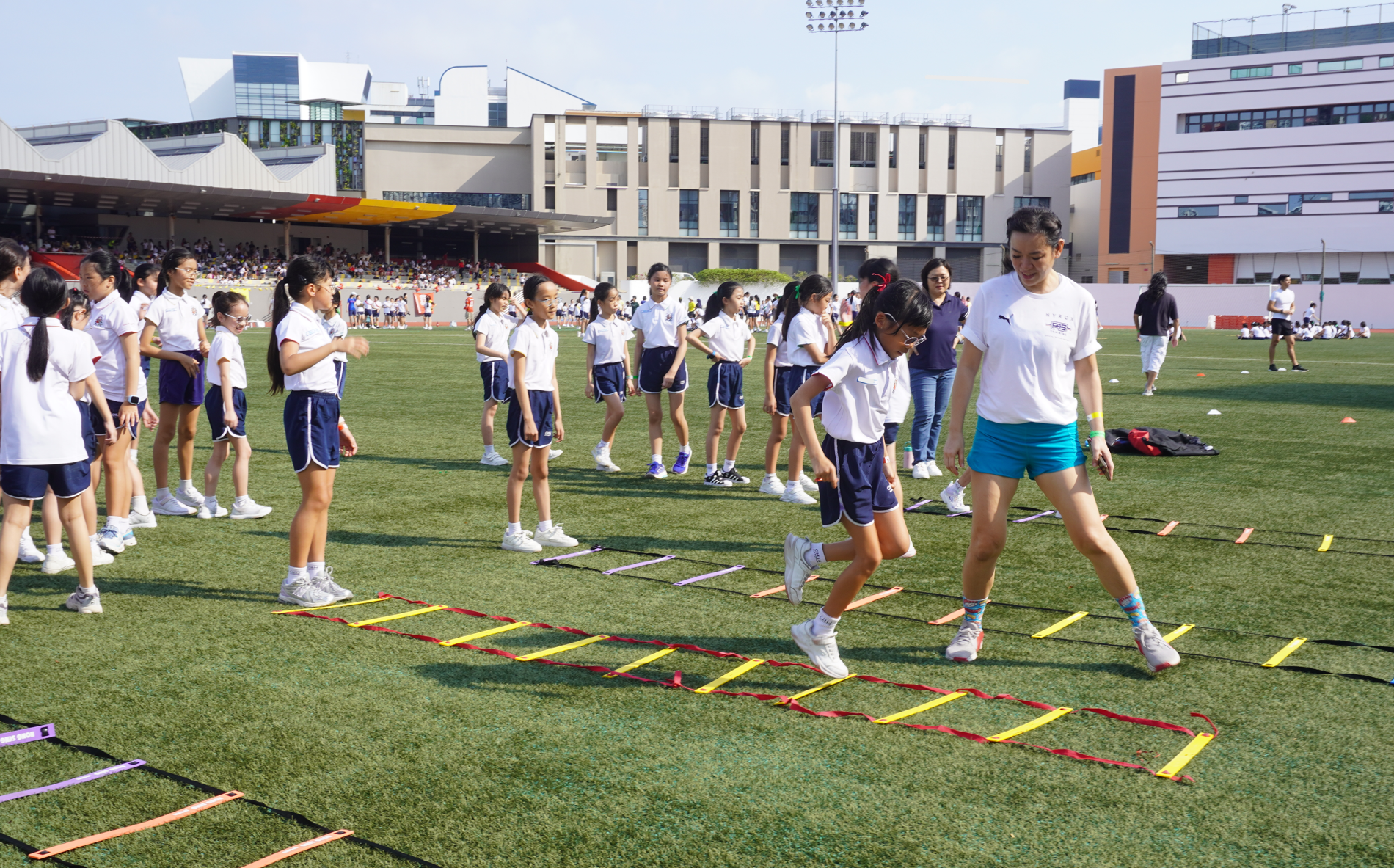 Parent volunteer during the Sports Carnival