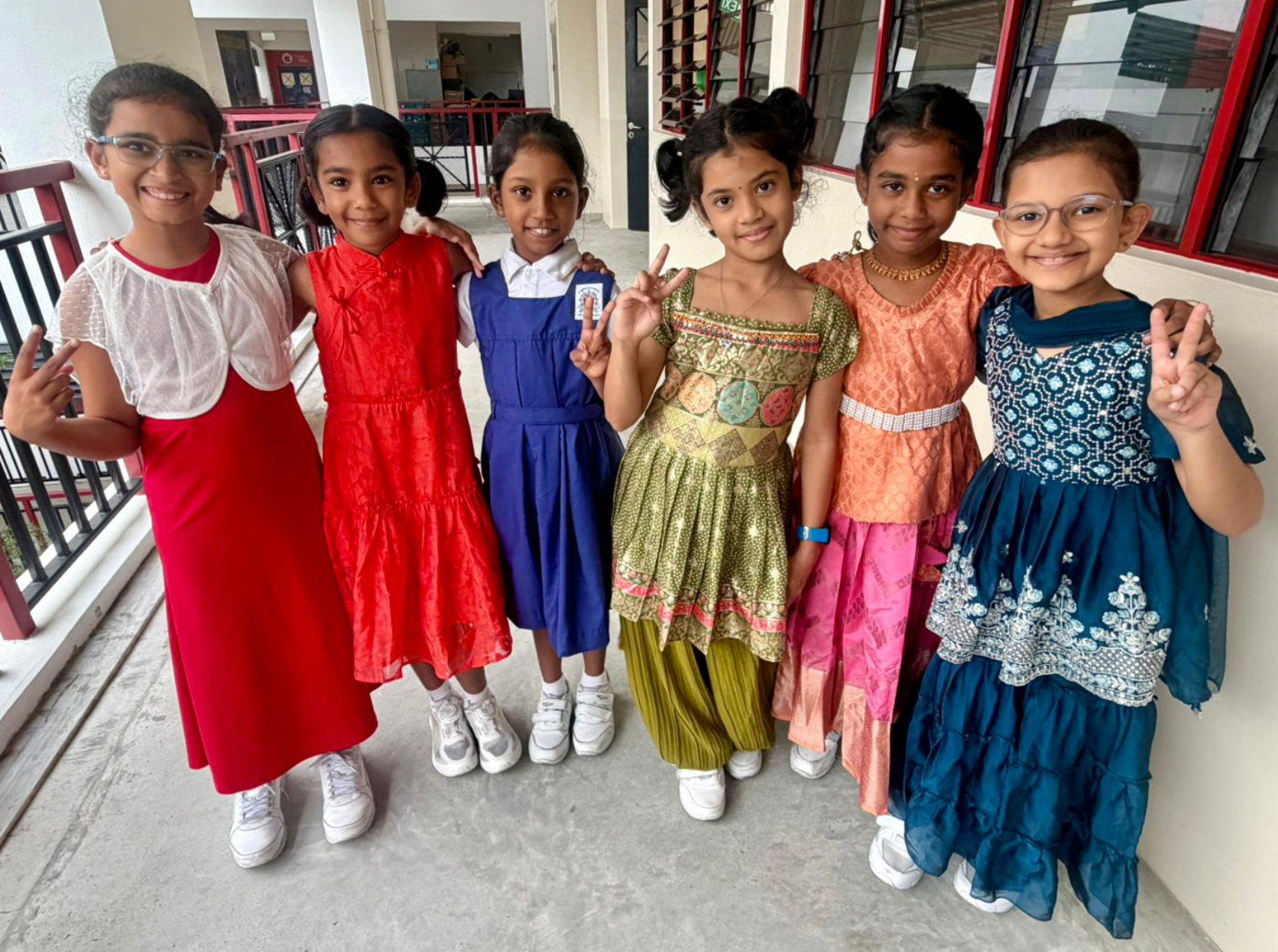 IJ girls in traditional attire