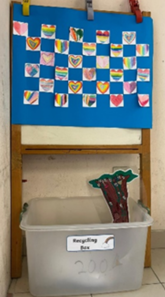 Recycling box in classroom
