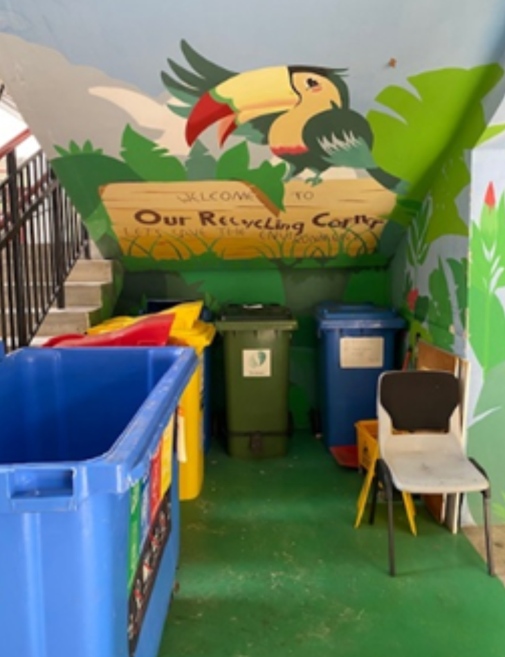 Recycling corner in CHIJ (Katong) Primary