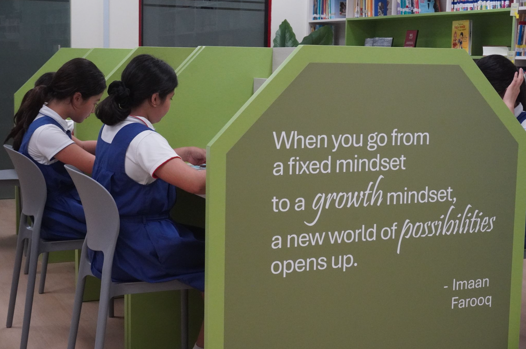 Individual study spaces are provided for  those who need peace and quiet.
