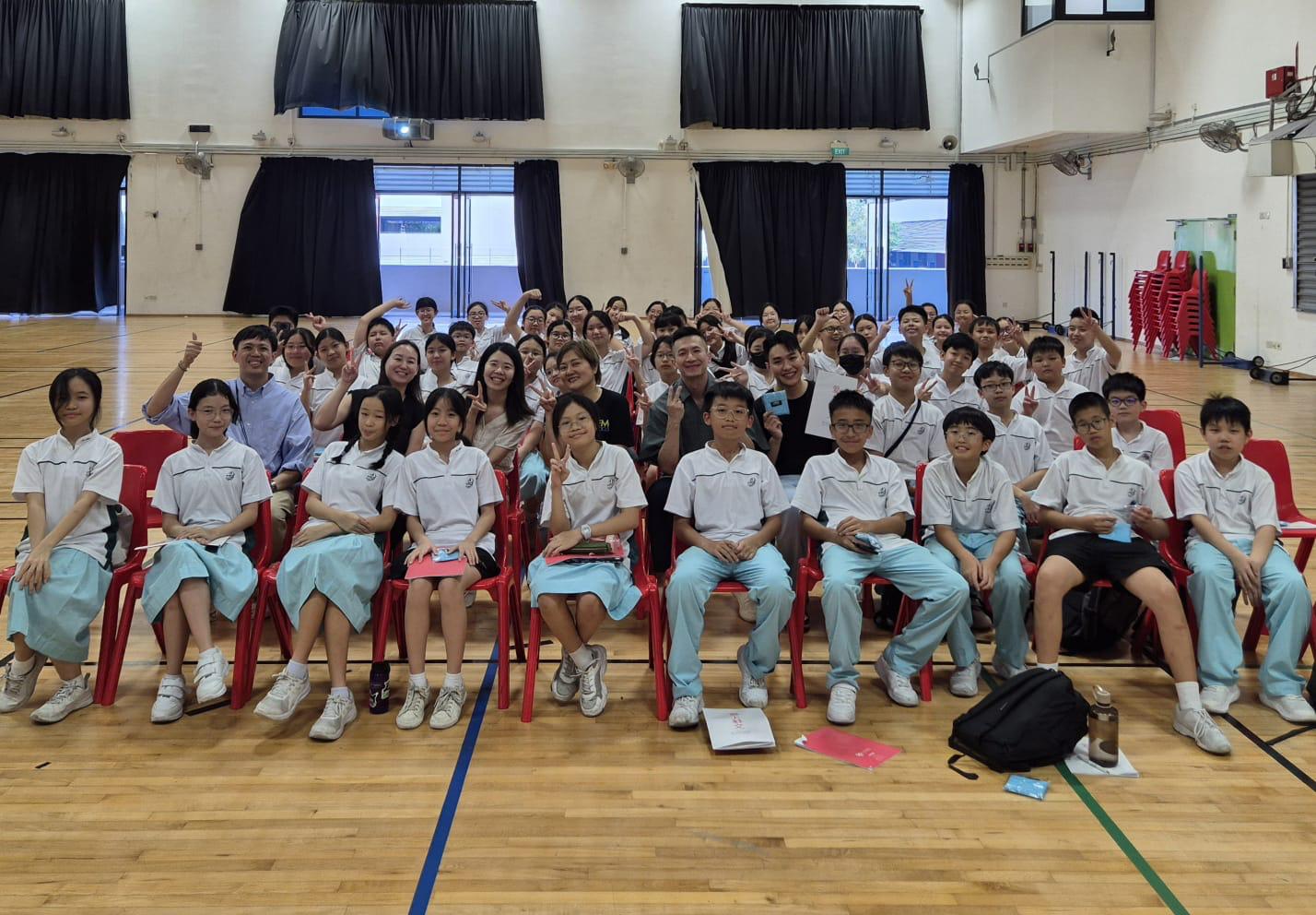 A group of students