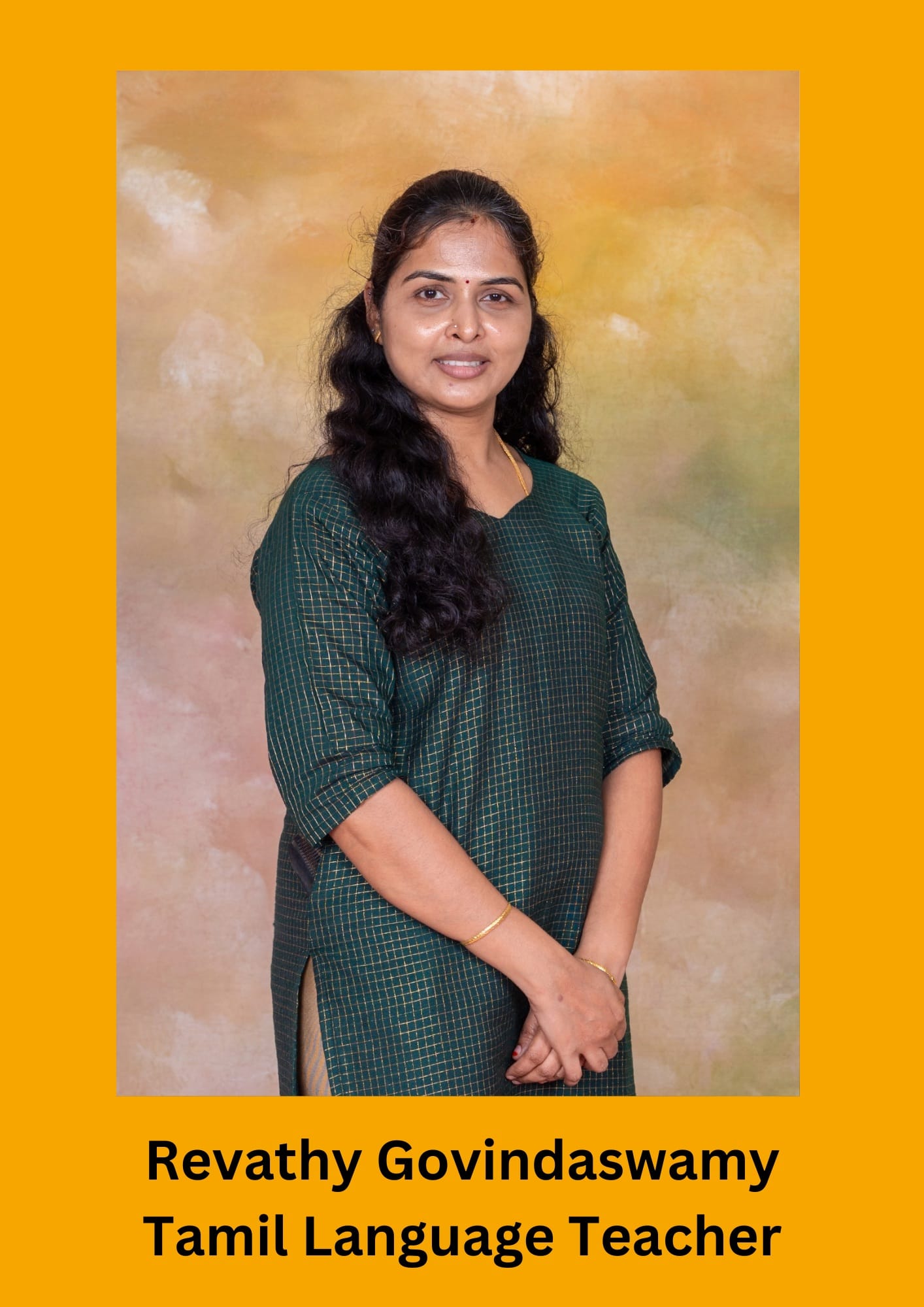Revathy Govindaswamy Tamil Language Teacher