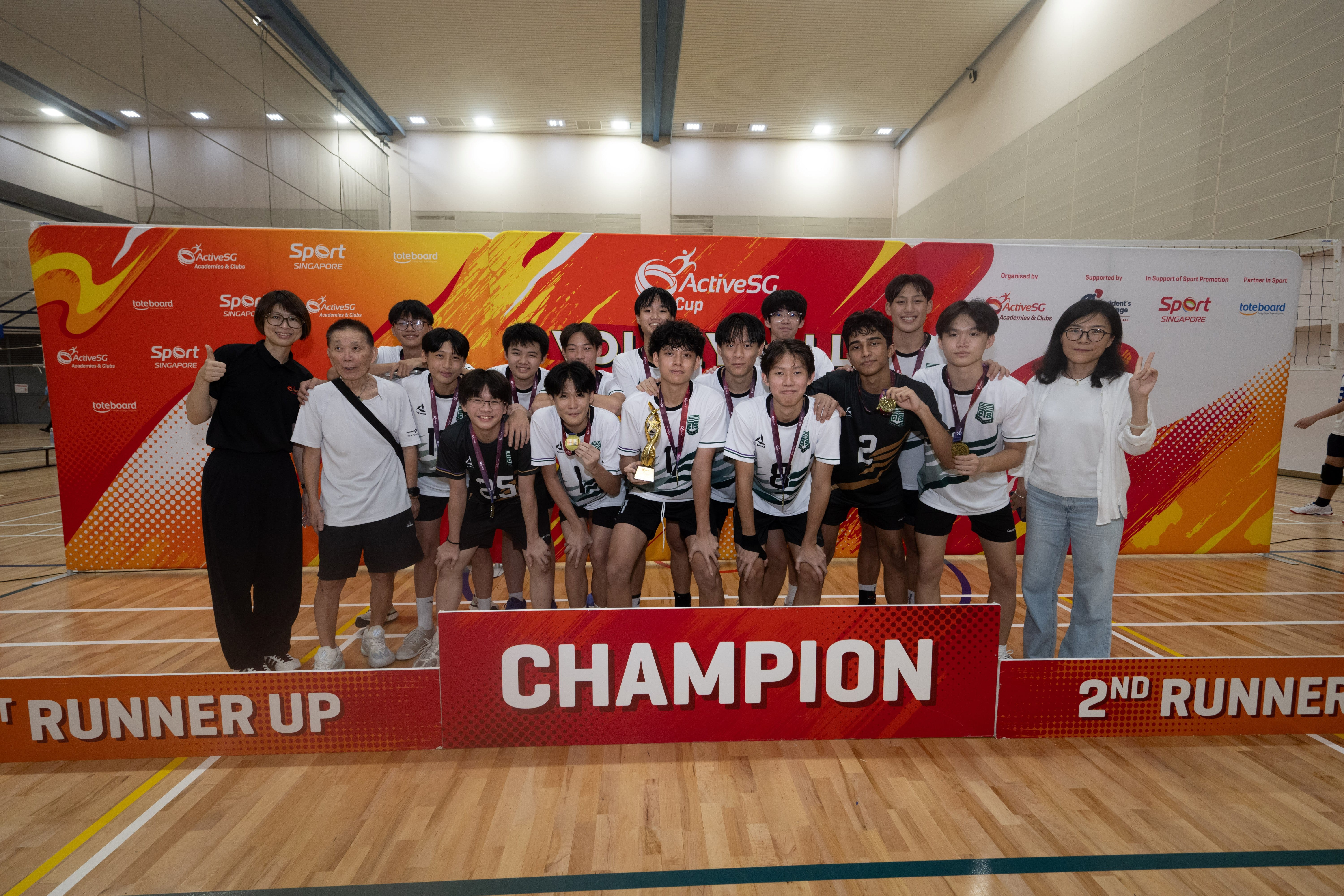 Our volleyball team emerged as Champions of the 2026 ActiveSG Cup.