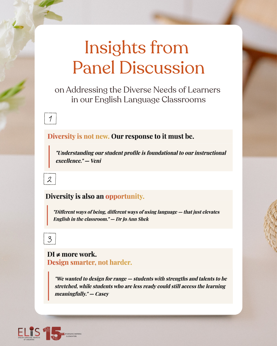 Insights from panel discussion
