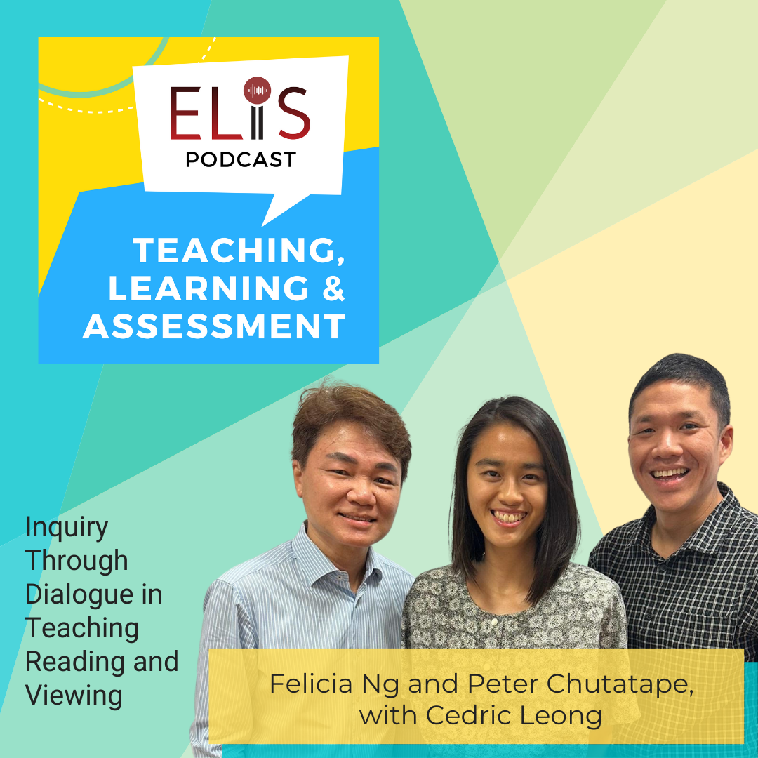ELiS Podcast cover featuring three smiling people labeled Felicia Ng, Peter Chutatape, and Cedric Leong.