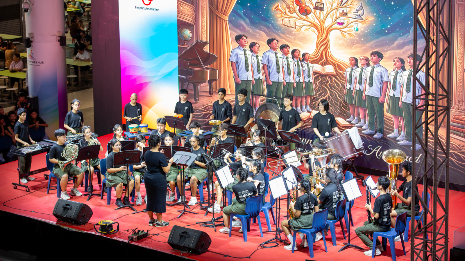 Photo of a group of performers