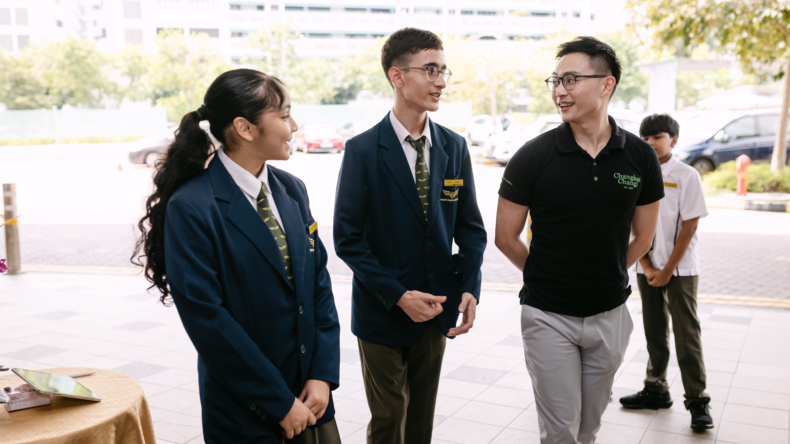 image of Guest of honour being escorted by students