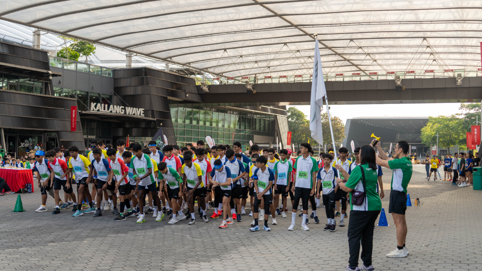Student at starting line